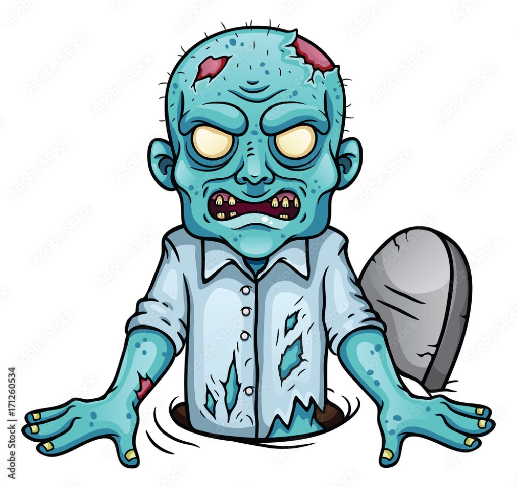 Picture of: Cartoon zombie climbs out of the grave Stock-Vektorgrafik  Adobe