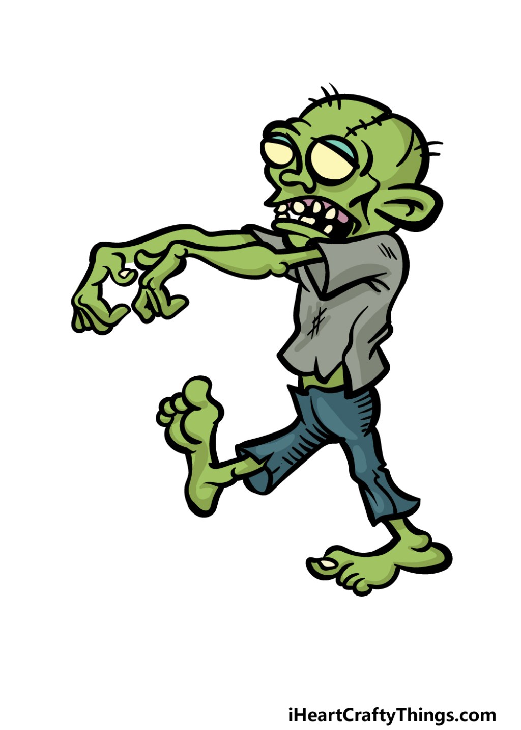 Picture of: Cartoon Zombie Drawing – How To Draw A Cartoon Zombie Step By Step