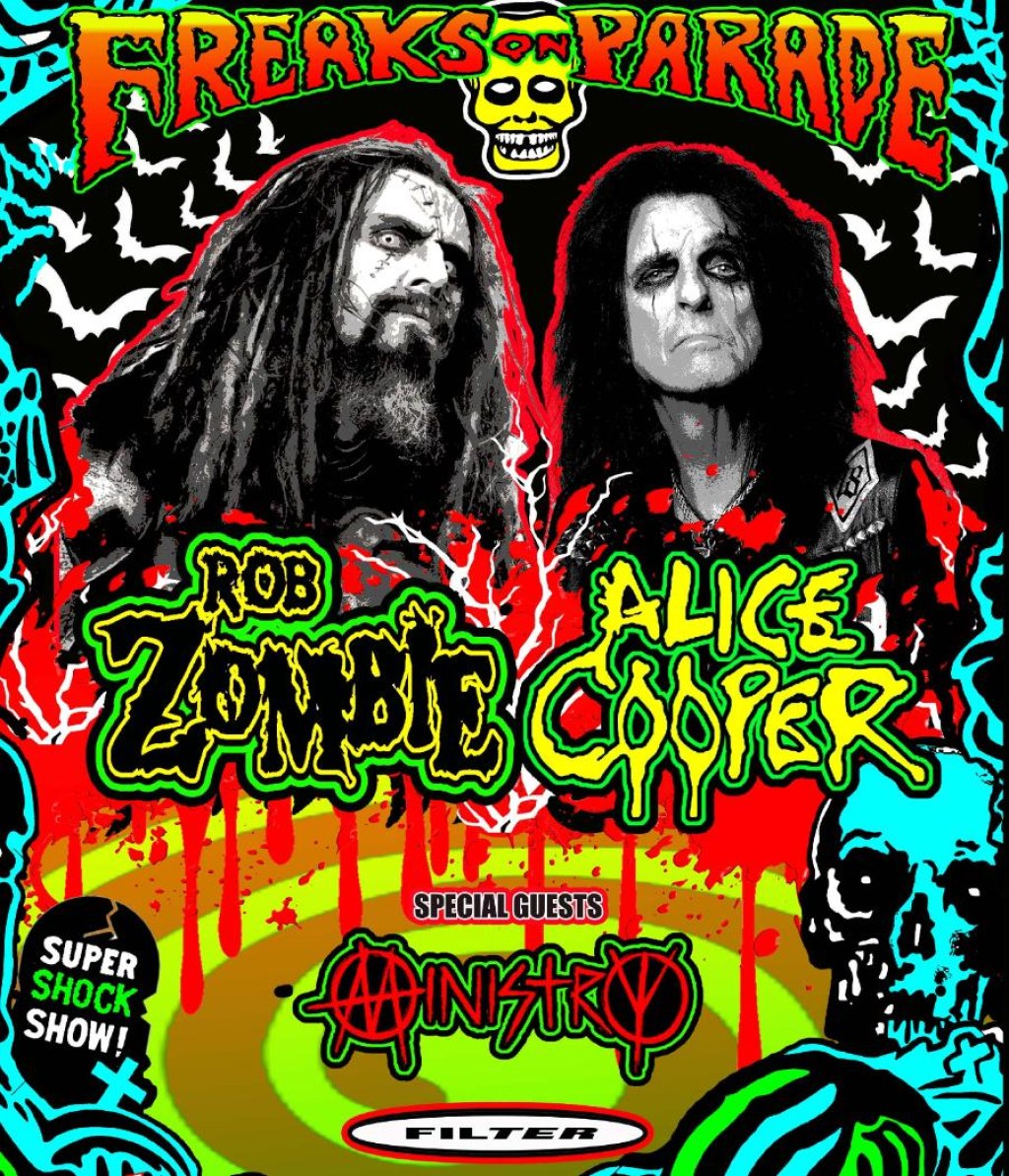 Picture of: Freaks On Parade Tour: Rob Zombie – Alice Cooper – Ministry