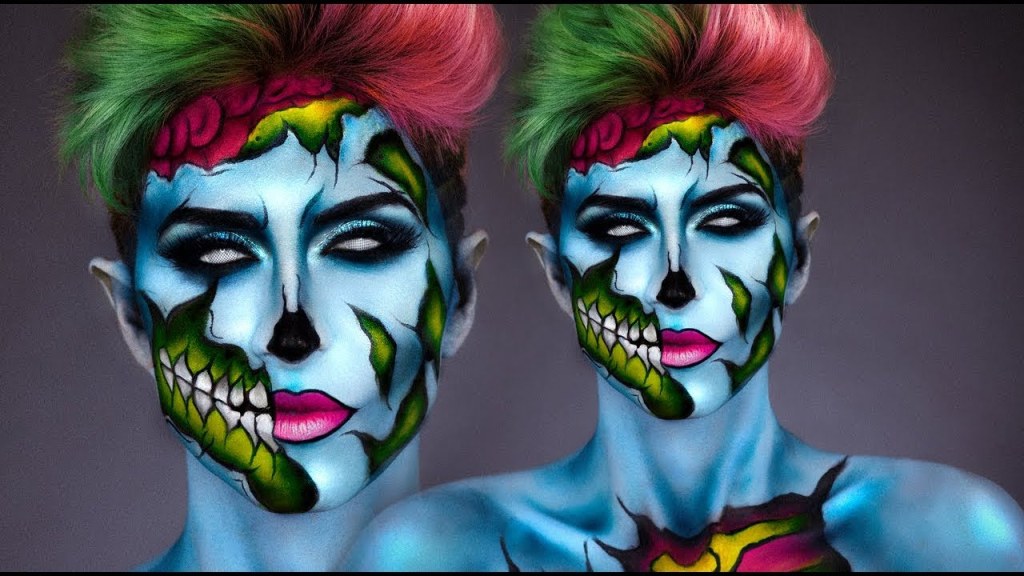 Picture of: Glam Pop Art Zombie Hair and Makeup Tutorial