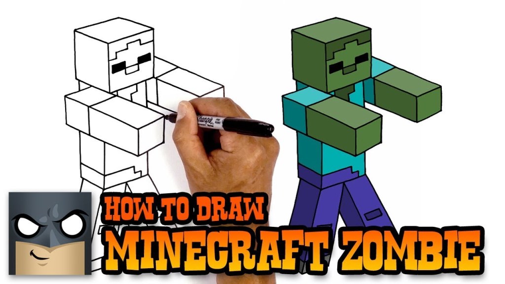 Picture of: How to Draw Zombie  Minecraft (Art Tutorial)