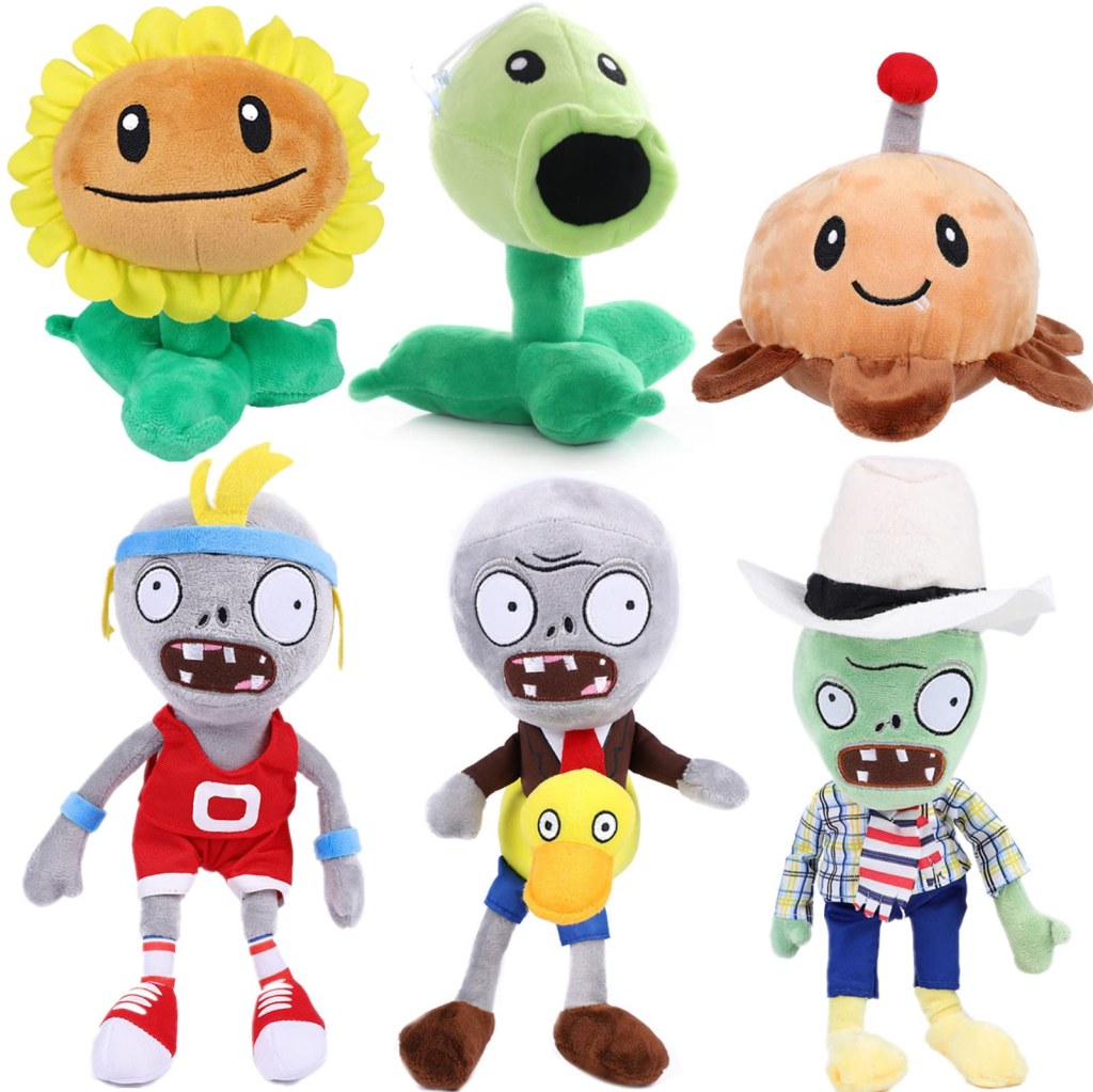 Picture of: JHESAO  PCS Plants and Zombies Plush Sunflower vs Zombies Plushies Toy Pea  Duck Zombie, Potato Mine   Stuffed Soft Doll Sport Zombie, PVZ Figure