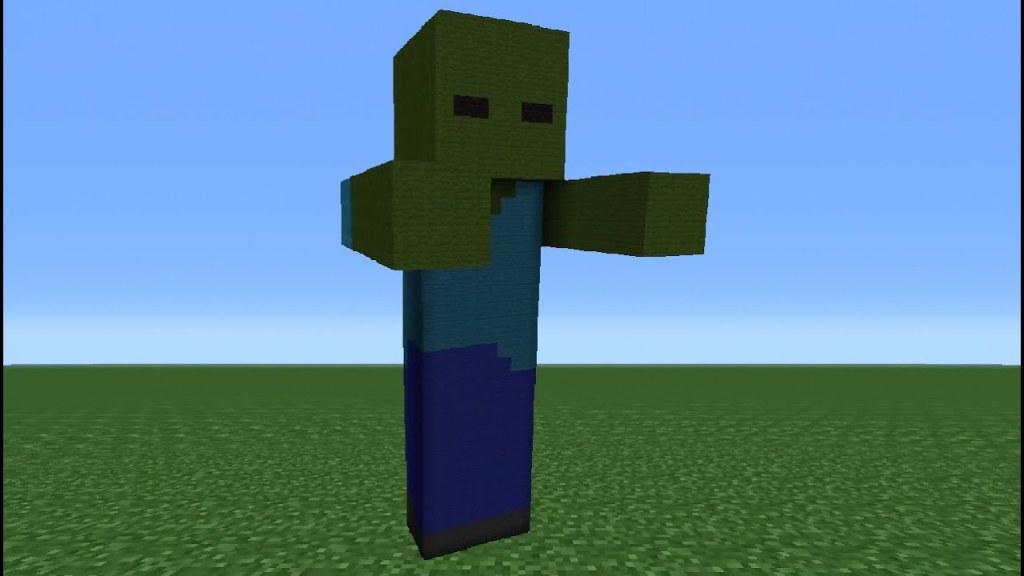 Picture of: Minecraft Tutorial: How To Make A Zombie Statue