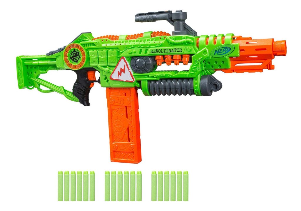 Picture of: NERF Revoltinator Zombie Strike Toy Blaster with Motorized Lights