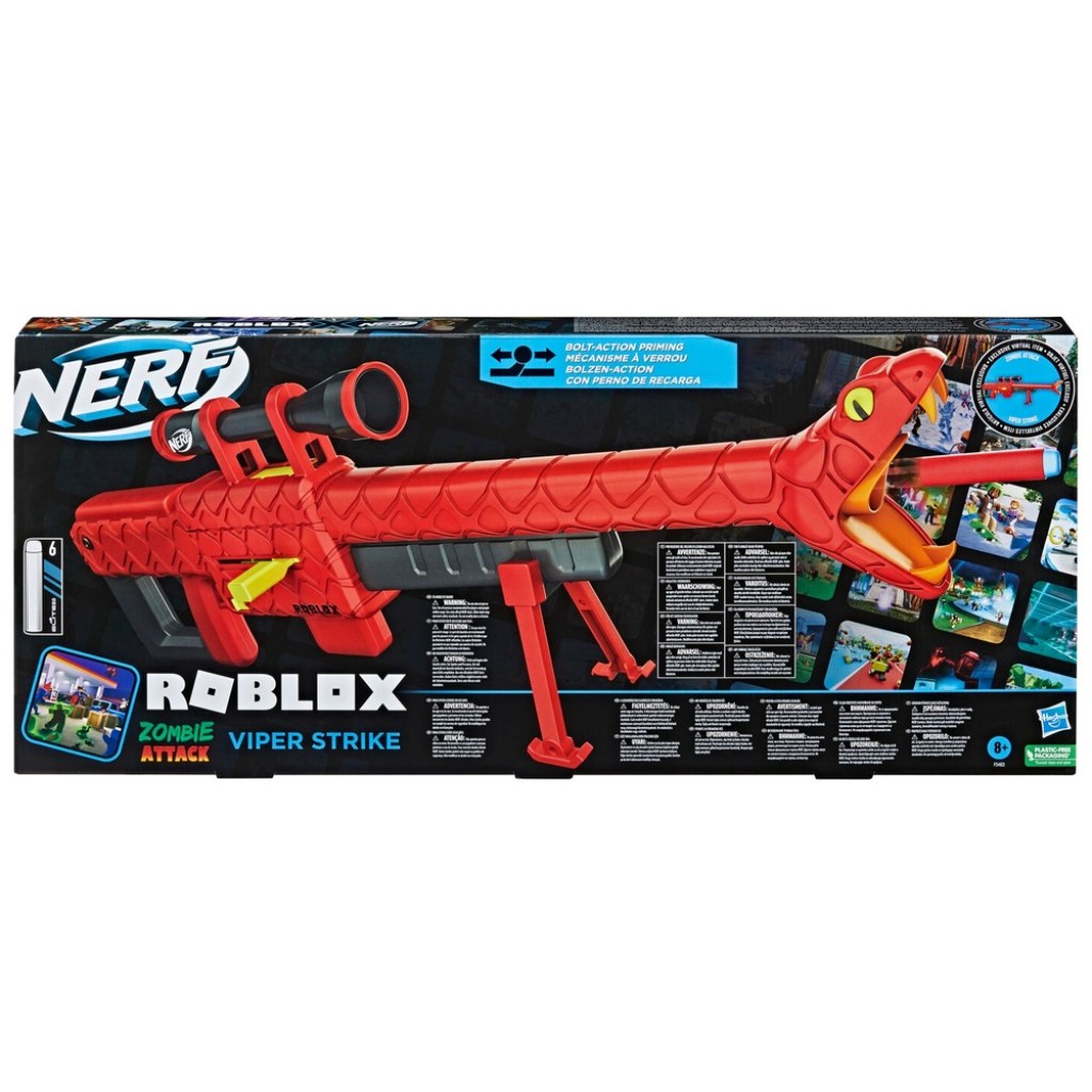 Picture of: NERF Roblox Zombie Attack: Viper Strike Dart-Blaster Cobra mit  Darts