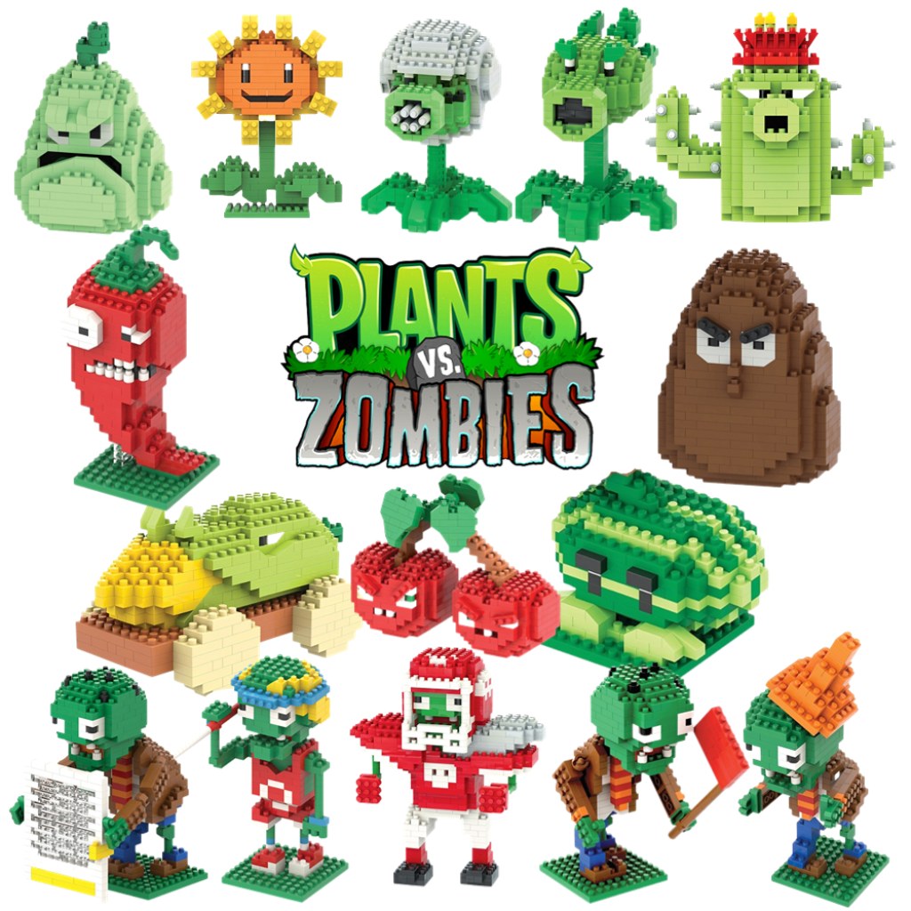 Picture of: Pflanzen vs Zombies  Lego Block Kind Weisheit Spielzeug Figur Sunflower  Peashooter Kirsche Bombe Conehead Zombie Spielen Kinder Weihnachten Geschenk