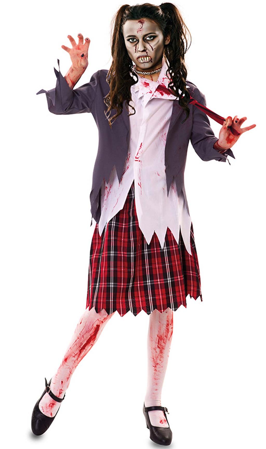 Picture of: Schulmädchen Zombie mit Krawatte für Erwachsene