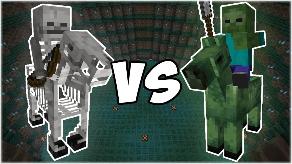 Picture of: Skeleton Horsemen vs Zombie Horsemen – Minecraft Mob Battle