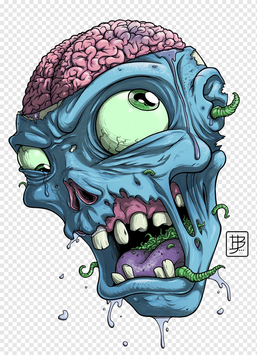 Picture of: Zombie art, Drawing Zombie Sketch, zombie, face, head, cartoon png