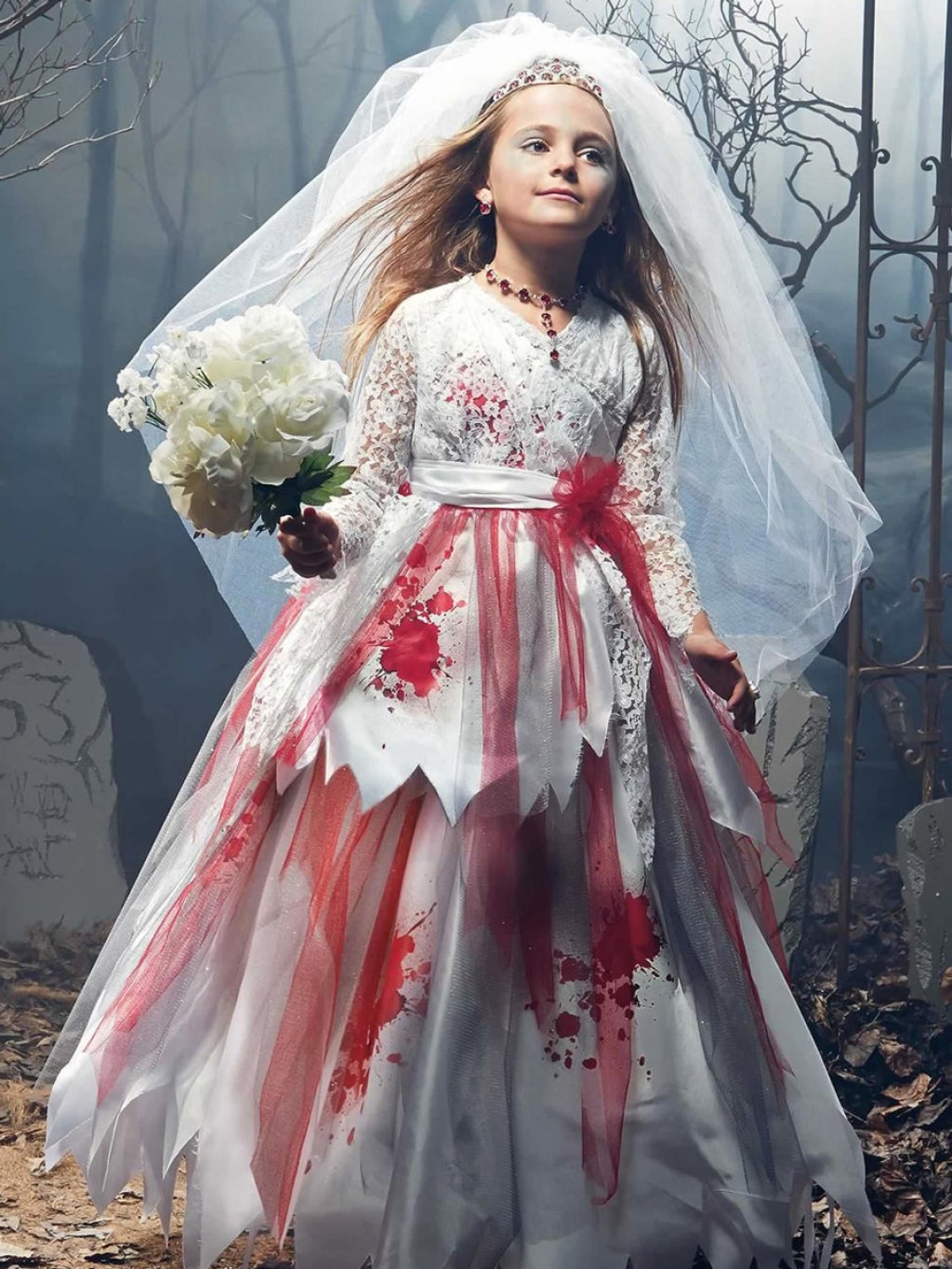 Picture of: Zombie Bride Costume For Girls