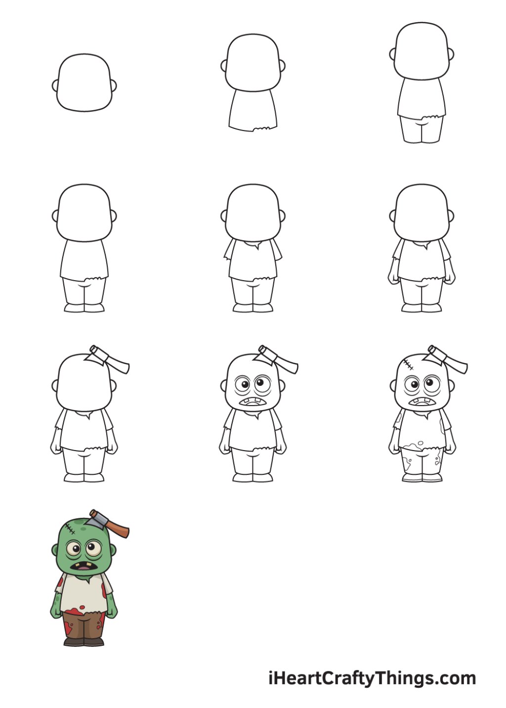 Picture of: Zombie Drawing – How To Draw A Zombie Step By Step